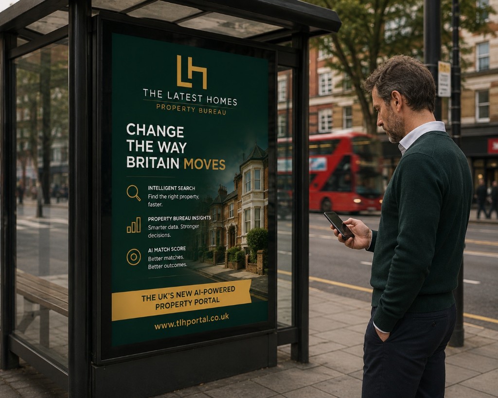 Change the way Britain moves — The Latest Homes Property Bureau street advertising