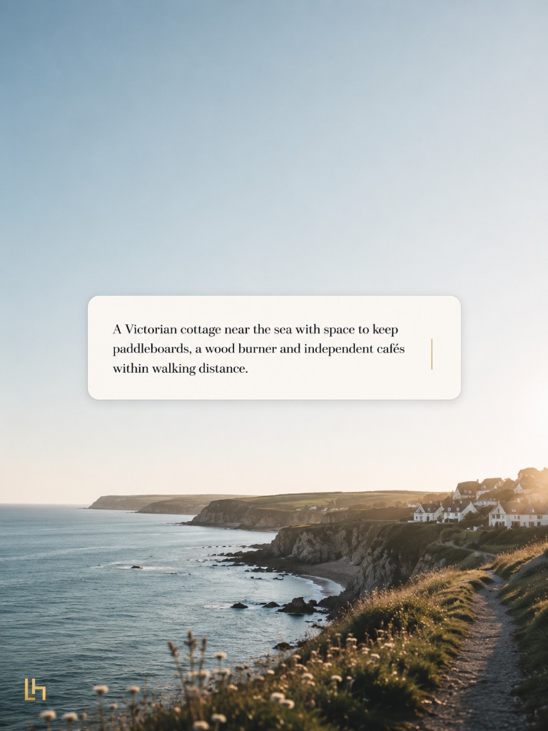 Coastal lifestyle quote visual
