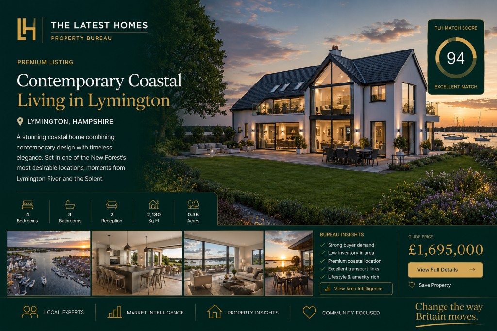 Premium listing example — Contemporary Coastal Living in Lymington